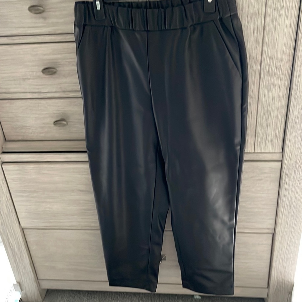 Black leather pants
